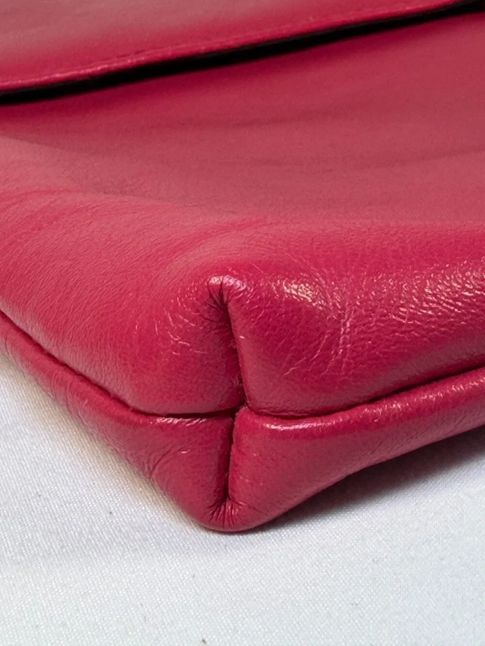 Vintage TONI 80s Pink Leather Clutch Handbag